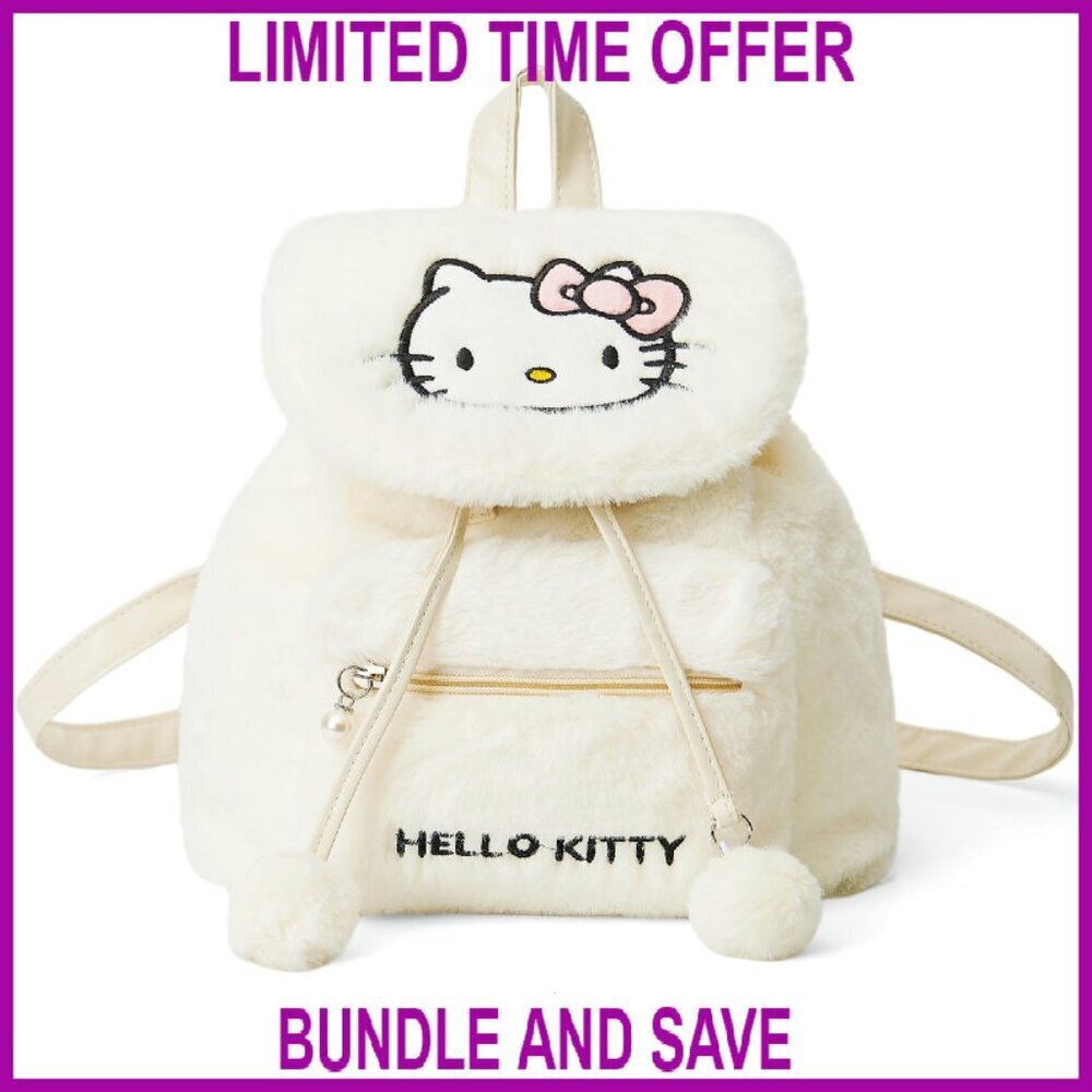Large Plush Backpack Daypack, Adjustable Straps, 16 Inch Capacity